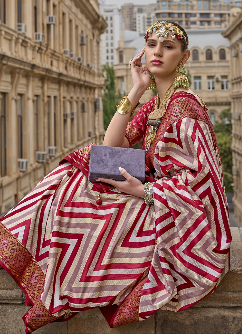 Multicolor Silk Zari Woven Saree