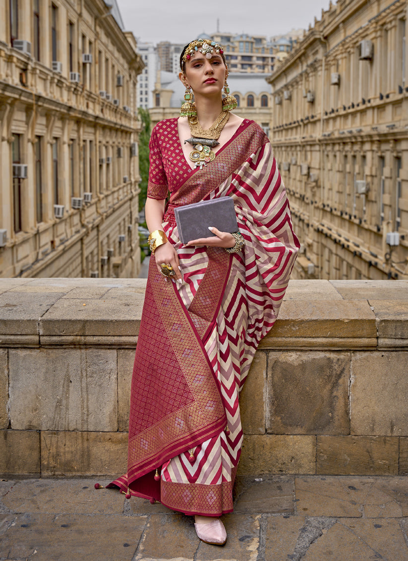 Multicolor Silk Zari Woven Saree