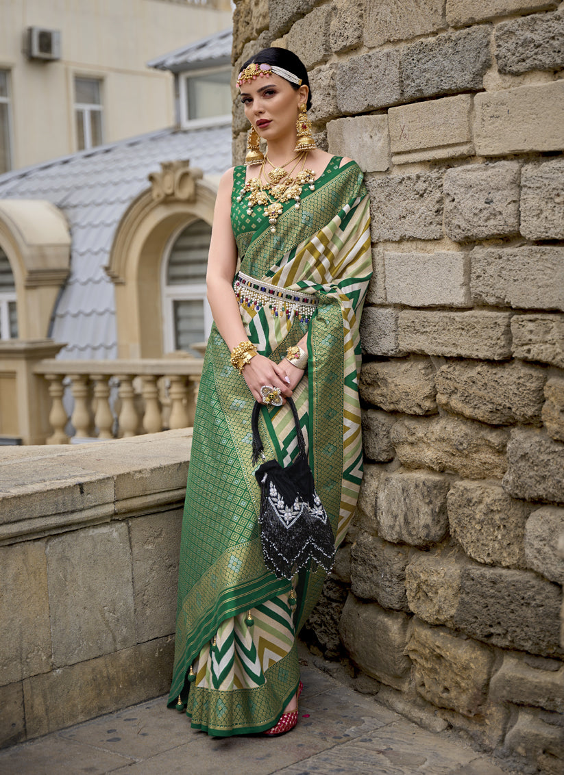 Multicolor Silk Zari Woven Saree