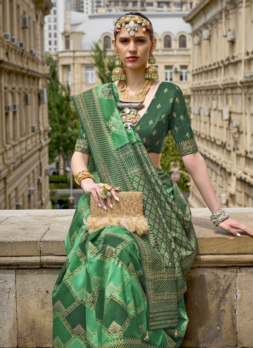 Multicolor Silk Zari Woven Saree