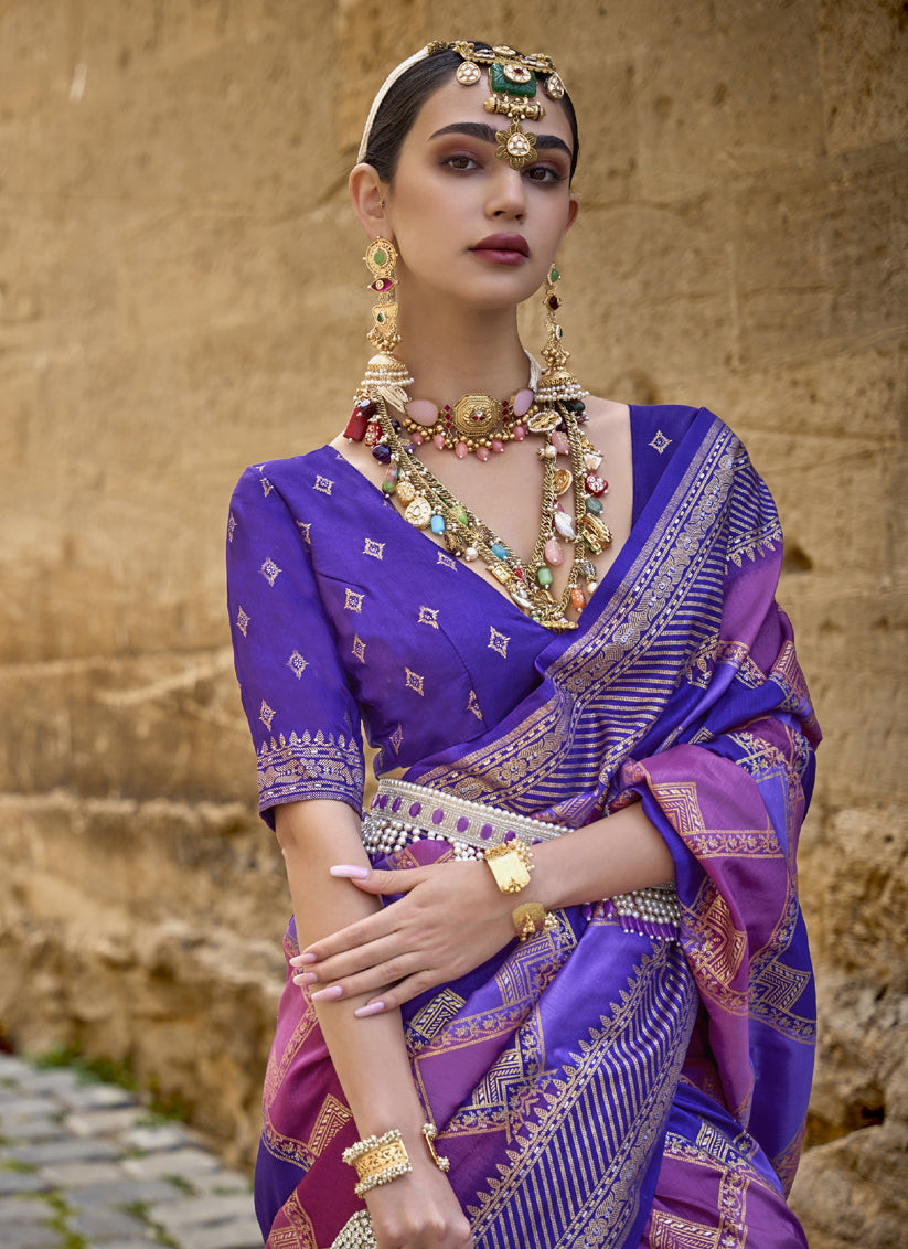 Multicolor Silk Zari Woven Saree