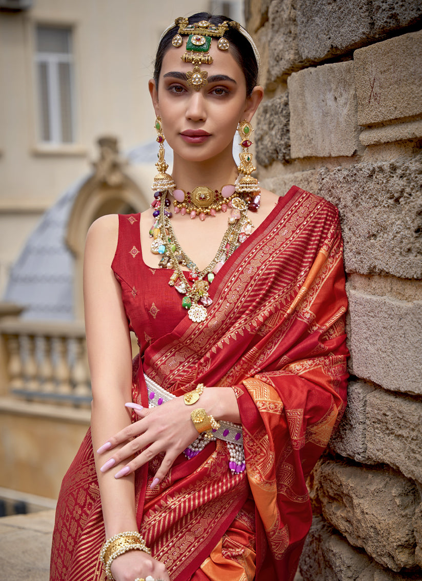 Multicolor Silk Zari Woven Saree