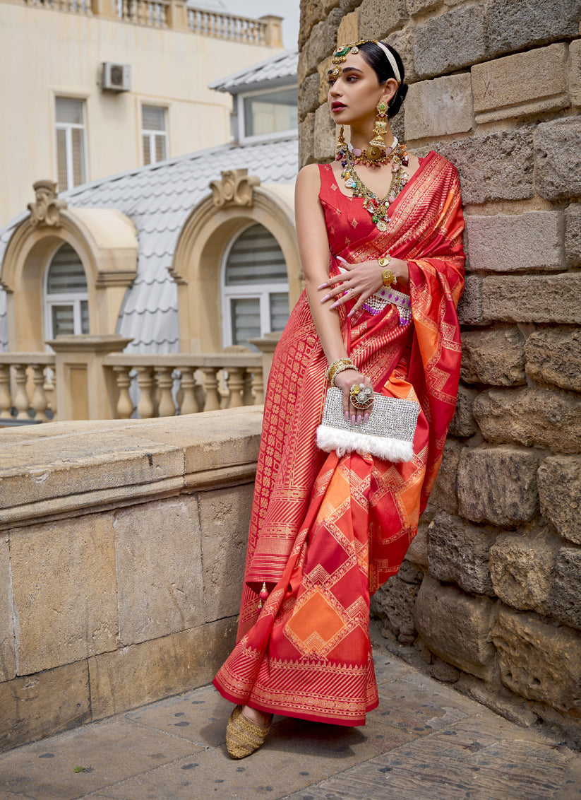 Multicolor Silk Zari Woven Saree