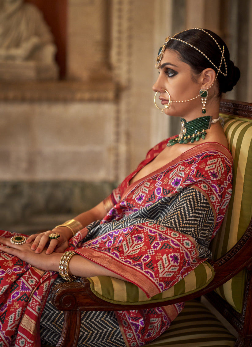 Black Banarasi Weaving Silk Saree for Ceremonial