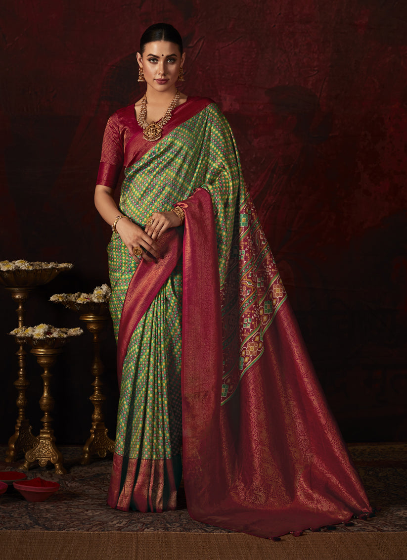 Multicolor Silk Digital Print Saree for Festival