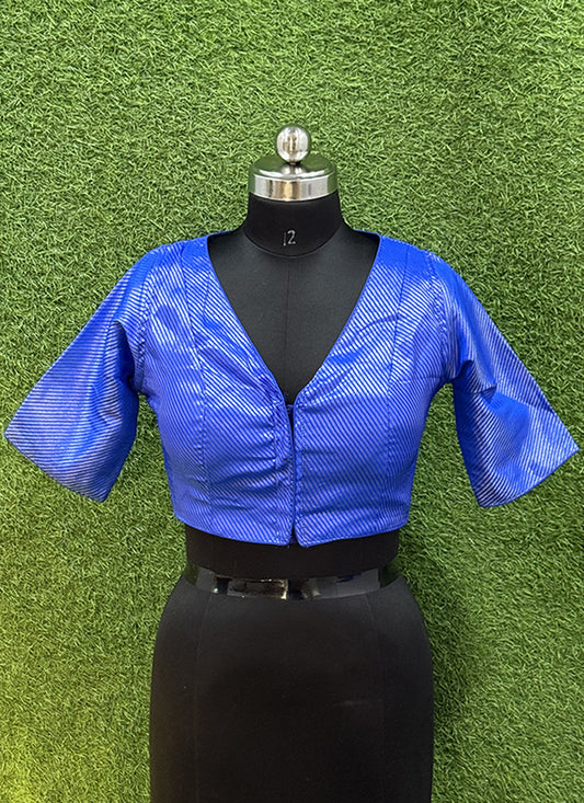 Blue Art Silk Weaving Readymade Blouse