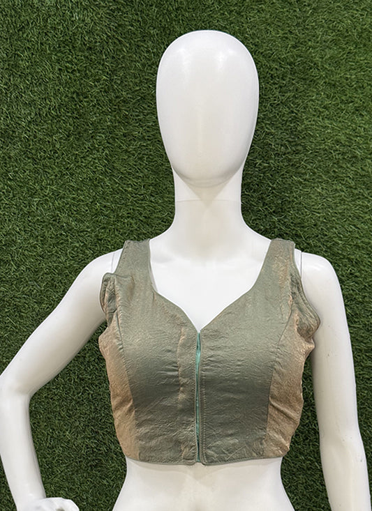 Sage Green Crush Readymade Blouse
