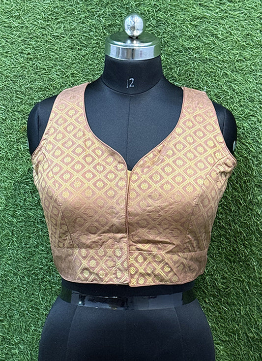 English silk weaving print readymade blouse