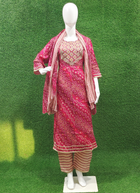 Maroon Cotton Plus Size Anarkali Style Salwar Suit