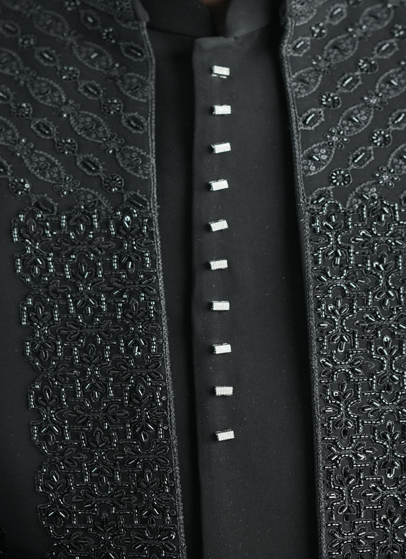 Black Handcrafted Set Indo-Western