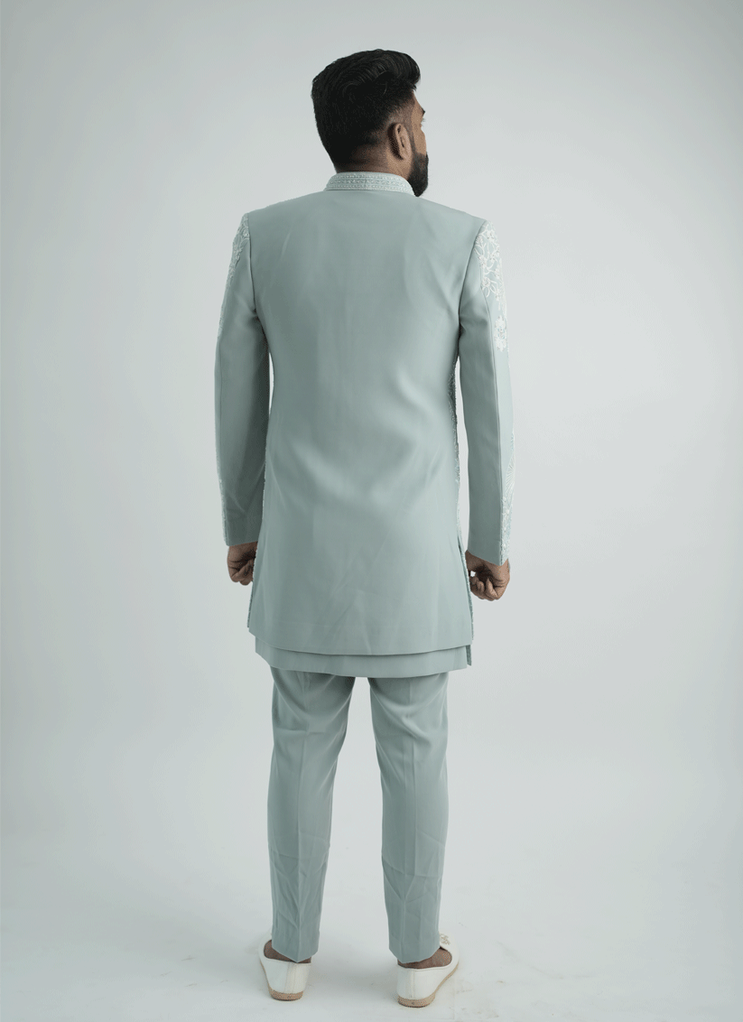 Sea Green Handcrafted Set Indo-Western