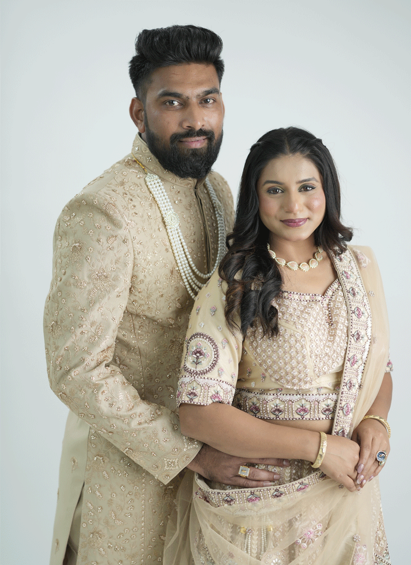 Peach Jacquard Hand Embroidery & Motif Work Sherwani