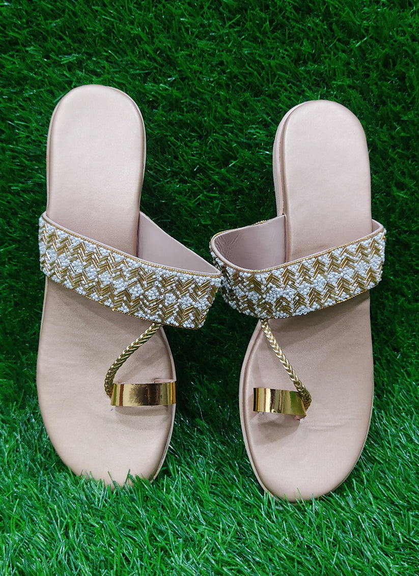 Women Embellished Toe-Ring Heels Sandals