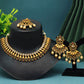 Rani & Green Matte Gold Necklace Set