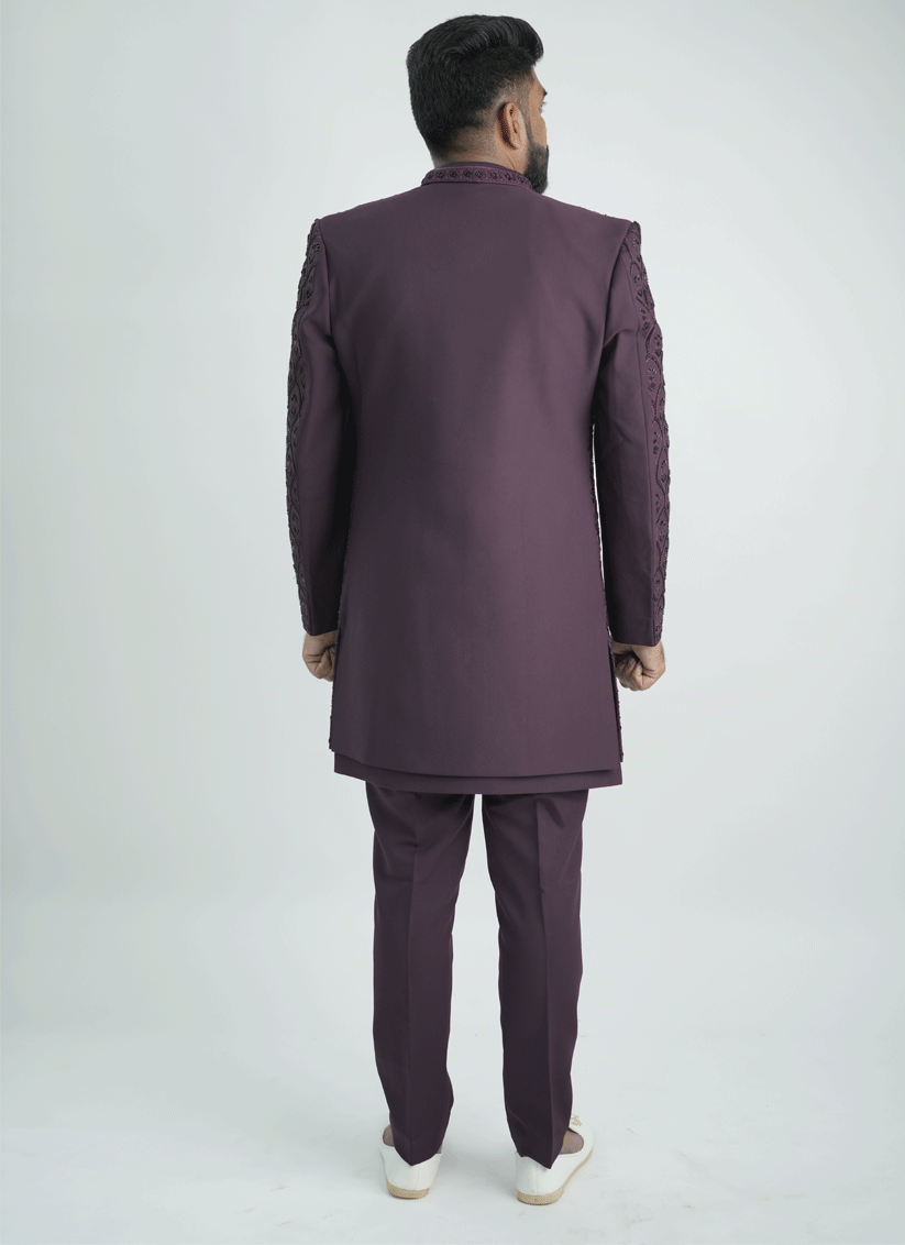 Maroon Handcrafted Set Indo-Western