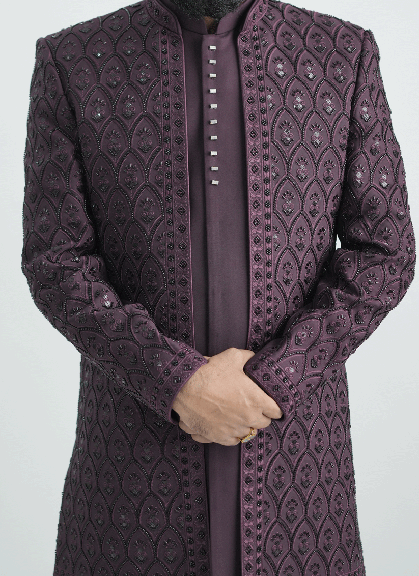Maroon Handcrafted Set Indo-Western