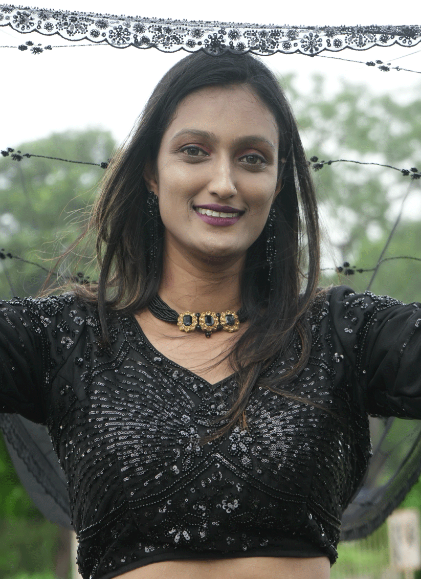 Black Net Heavy Embellished Designer Lehenga Choli