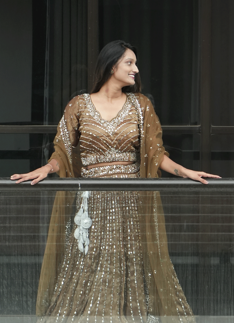 Chiku Tissue Heavy Embellished  Designer Lehenga Choli