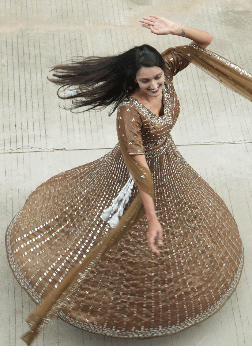 Chiku Tissue Heavy Embellished  Designer Lehenga Choli