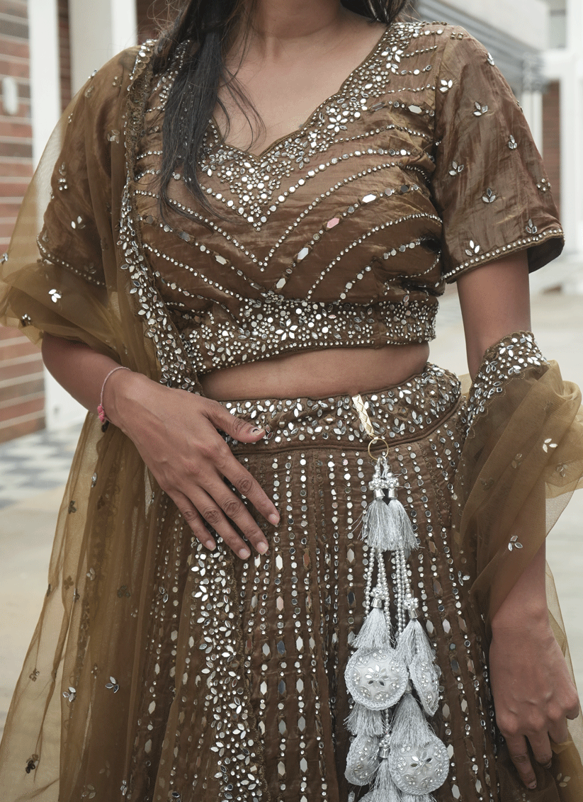 Chiku Tissue Heavy Embellished  Designer Lehenga Choli