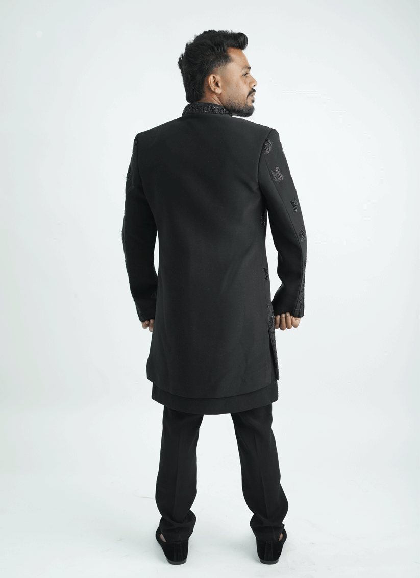 Black Handcrafted Set Indo-Western