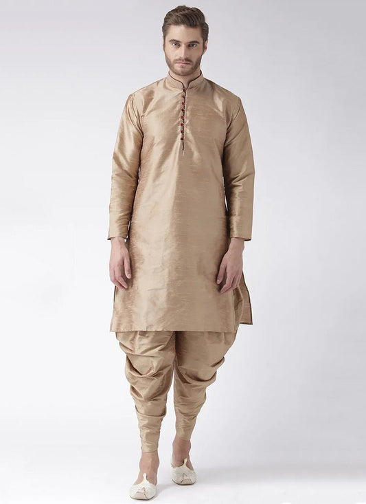 Golden Art Dupion Silk Mens Kurta Pyjama Set