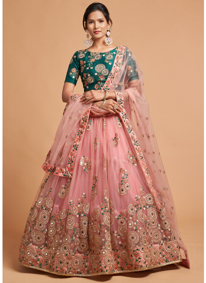 Off White And Pink Designers Wedding Lehenga Choli | Indian outfits lehenga,  Designer lehenga choli, Pink lehenga