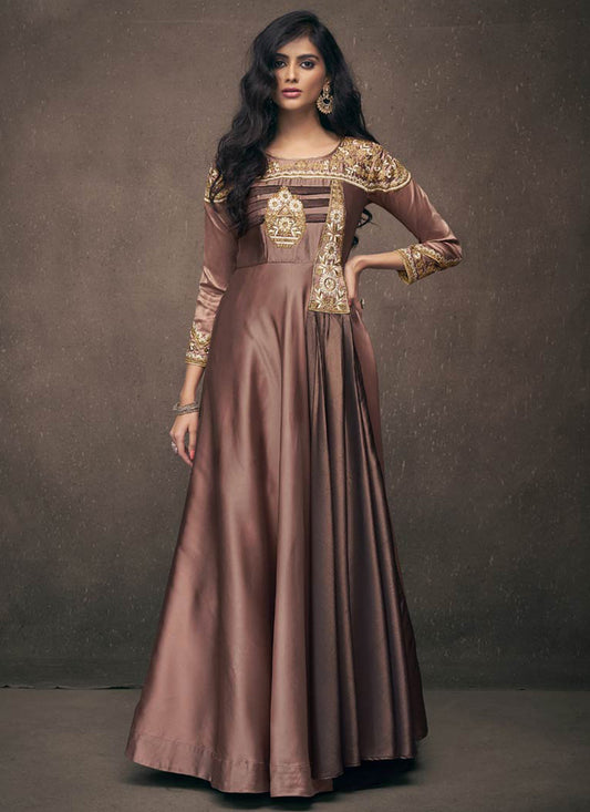 Brown Wedding Readymade Gown