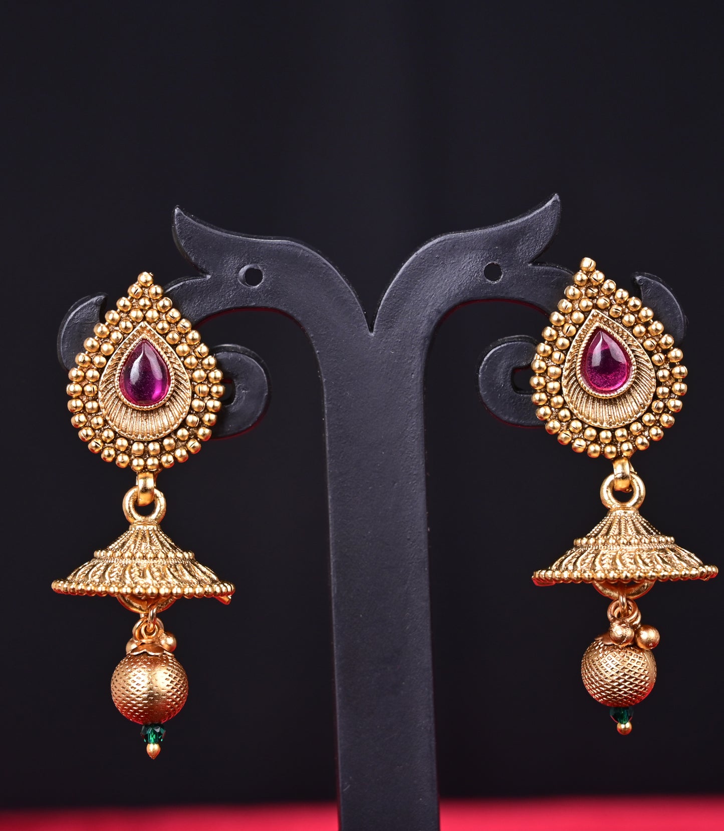 Gold-Plated Metal Earring Set